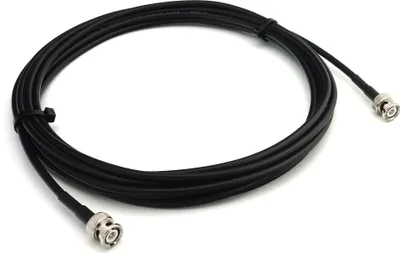 Obrázek produktu pro 20m koaxiální kabel BNC samec na BNC samec RG58 - prodlužovací kabel BNC 20 m propojovací kabel (50 Ohm) - černý anténní kabel pro HAM rádio CB rádio WIFI anténu
