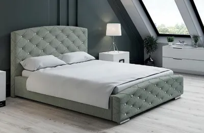 Immagine prodotto di Letto imbottito moderno Letti Struttura letto Letto matrimoniale 180x200 Grigio Letto matrimoniale
