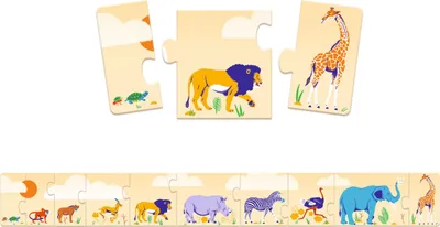 Zdjęcie produktu dla Puzzle drewniane Od małego do dużego, Djeco
