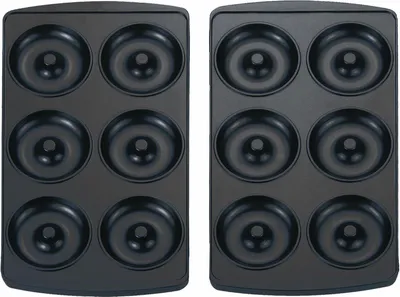 Produktbild von Syntrox Germany Wechselplatten für Multimaker Masto SM-1300W / MM-1400 – Donut Maker, Waffelplatte, Grillplatte, Antihaftbeschichtung