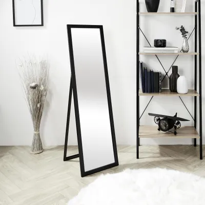 Produktbild von Schwarzer Standspiegel 124 cm