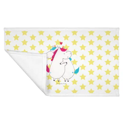 Produktbild von Mr. & Mrs. Panda Handtuch 50x100 Einhorn Mitteilung - Weiß - Geschenk, baumwolle, gesichtshandtuch, Spruch, kleines, Flauschtuch, Unicorn, Lustig, Valentinstag, Einhörner