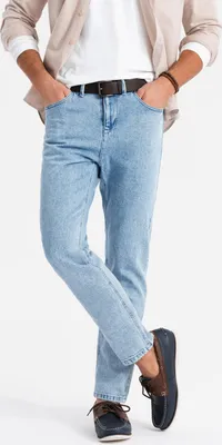 Immagine prodotto di Ombre Clothing Pantaloni denim da uomo Gazmen blu chiaro XXL