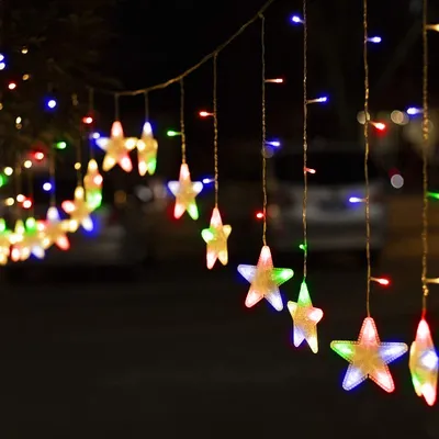 Zdjęcie produktu dla ZOLTA Wróżki wewnętrzne i zewnętrzne 136LED 4,4m - Dekoracja LED - Wodoodporne lampki choinkowe - Wróżki - 8 trybów oświetlenia - Wielokolorowe - Gwiazdy