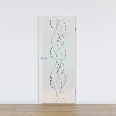 Produktbild von Pertura Glastür Glera Curl 02 584 x 1960 x 8 mm Rechts für Beschlag Studio Office