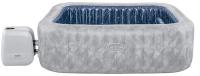Produktbild von Bestway Lay-Z-Spa ® WLAN-Whirlpool San Francisco HydroJet Pro™ 230 x 230 x 71 cm, eckig, 1180 l, 7 Person(en), Sphärisch, Blasen-/Strahlmassage, Blau, Grau, 40 °C