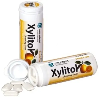 Obrázek produktu pro Miradent Xylitol žvýkačka ovocná (30ks), 12194