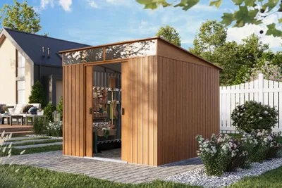 Productafbeelding van Pergart tuinhuis "Lübeck 88", houtlook, 5,02 m²