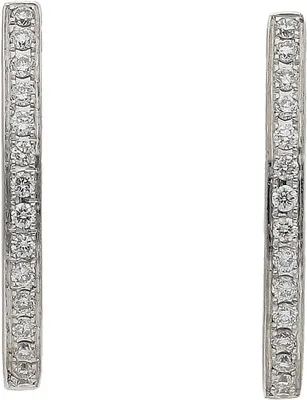 Produktbild von JuwelmaLux Creolen 585/000 (14 Karat) Weißgold Brillanten JL30-06-3324