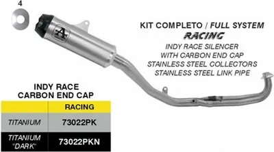 Produktbild von ARROW Indy Race Komplettauspuff Titan für Yamaha TMAX 560