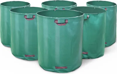 Produktbild von VOUNOT® 500 Liter Gartensack Gartenabfallsack mit Griffen, Laubsack für Grünabfall, 6er Set