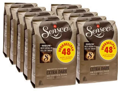 Produktbild von Senseo Kaffeepads Extra Dark Roast / Extra Kräftig, neues Design, 10er Pack, 10 x 48 Pads