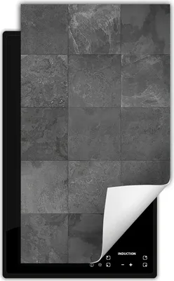 Image de DarHaus Plaque de recouvrement pour cuisinière 1 pièce 30x52 cm Tapis antidérapant Enroulable, gris - Carrelage