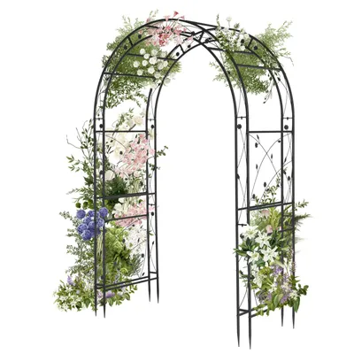 Produktbild von FCH Rosenbogen aus Metall 134.5X 58.5x213cm, Gartenbogen für Kletterpflanzen