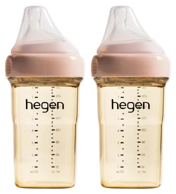 Produktbild von Hegen Babyflaschen PPSU – 240 ml – 2er-Pack – Rosa | Fläschchen