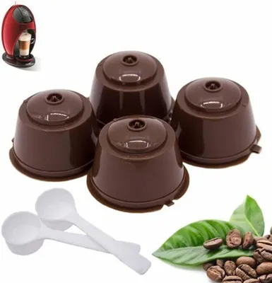 Produktbild von Nachfüllbare Kaffeekapseln für, 4 Stück Inkl. 2 Kaffeelöffel