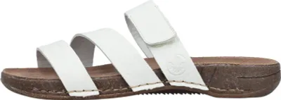 Produktbild von Rieker Damen Pantolette aus Leder mit Klettverschluss und Tr-Sohle 61450, Größe:40 EU, Farbe:Weiß