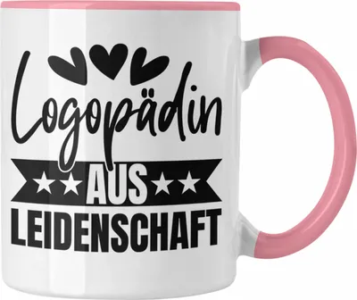 Produktbild von Trendation - Logopädin Aus Leidenschaft Tasse Geschenk Logopädie Logopäde (Rosa)