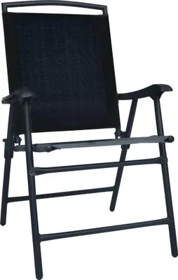 Produktbild von vidaXL Klappbare Gartenstühle 2 Stk. Textilene Schwarz