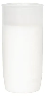 Produktbild von 20x Duni Grablicht 140 x Ø 70 mm 110 Std. Weiß Paraffin mit Kerzenhalter aus Kunststoff