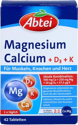 Produktbild von ABTEI Magnesium Calcium+D+K, 42 St TAB