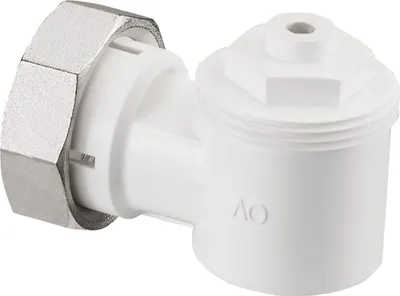 Obrázok produktu pre Oventrop uhlový adaptér pre ventilové radiátory biely 1011450