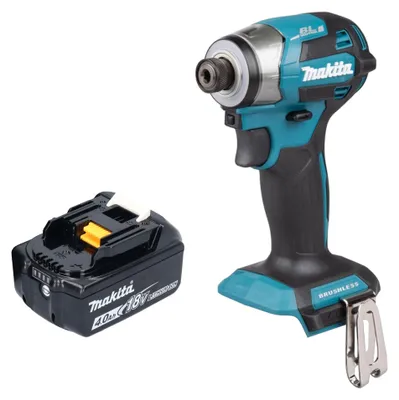 Image de Makita DTD 173 M1 Clé à choc sans fil 18 V 180 Nm 1/4" Brushless + 1x batterie 4,0 Ah - sans chargeur