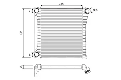 Produktbild von VALEO 818397 Ladeluftkühler LLK für LAND ROVER Range Rover III (L322) Turbo Intercooler