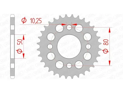 Produktbild von AFAM Kettenrad Stahl Standard - 420