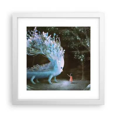 Produktbild von Gerahmtes Poster - Weißer Rahmen - Monster Kind Fee - 30x30 cm - Wand Bild - Wanddeko - Wandbilder - Kunstposter - Wandposter - Bilderrahmen - Bilder - Kunstdruck - Wanddekoration - P2WAC30x30-4712