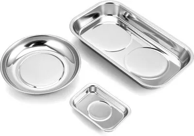 Produktbild von Magnetische Werkzeugschalen 3-teilig Edelstahl - Praktisches Set