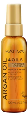 Imagen del producto de Aceite nutritivo para el cabello Kativa Argan, con 4 aceites, 100 ml