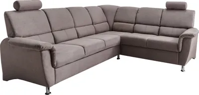 Produktbild von Ecksofa - Grau - Mikrofaser - mit Schlaffunktion und Bettkasten