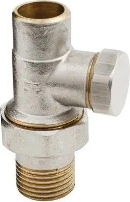 Obrázek produktu pro Uzavírací Ventil Topného Tělesa Pro Pájení Rovné 1/2" Niklové Mosazi, Např.