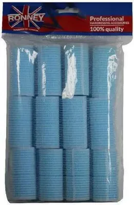 Produktbild von RONNEY Professional Lockenwickler - Sponge Velcro Rollers - 011 - blau