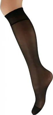 Produktbild von Aurellie Damen 2er Pack Kniestrümpfe: Elegante Elasthan-Kniesocken mit 60 DEN Onesize Schwarz