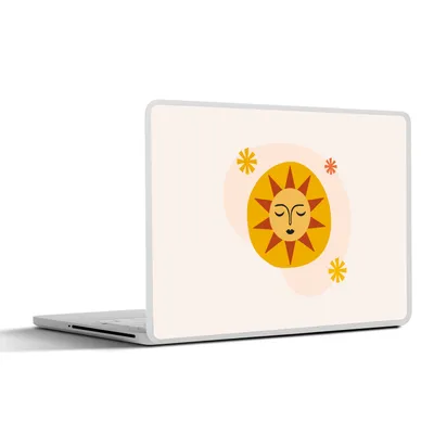 Produktbild von MuchoWow® Laptop Aufkleber Sticker Cover Sonne - Sommer - Pastell 25x18 cm - Laptop-Deko