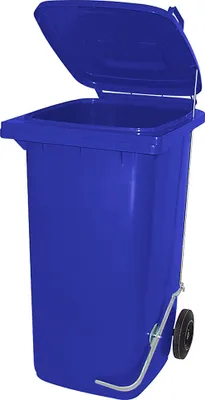 Produktbild von BRB 240 Liter Mülltonne/Müllgroßbehälter, blau, mit Fußpedal für handfreie Bedienung