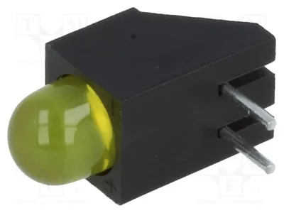 Image de 2 LED encapsulées, couleur jaune. Nombre de diodes : 1. Courant : 20 mA. Diamètre : 5 mm. Lentille : diffuse, jaune. Référence : L-1503CB/1YD