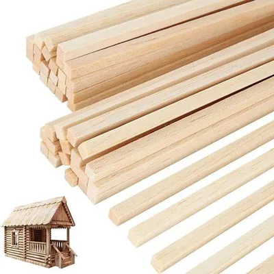 Productafbeelding van 25 cm lange, 3 mm dikke, holle balsa houtstokjes in natuurlijke kleur, geschikt voor creatieve knutselprojecten