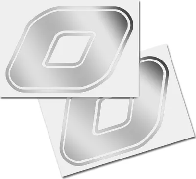 Produktbild von Startnummer Aufkleber 2er Set, Schrift Assen, # 0 silber