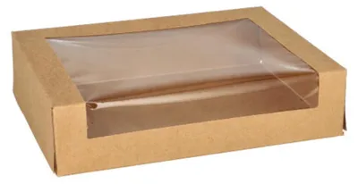 Image de PAPSTAR Boîte à sushi "pure" Dimensions : 195 x 140 x 45 mm brun 25 pièces