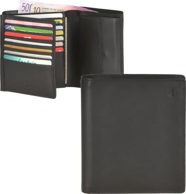 Produktbild von Esquire Geldbörse groß Herren 22 Kartenfächer Leder schwarz Portemonnaie Geldbeutel 0999-10