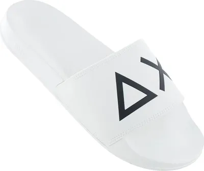 Produktbild von SUN68 Slippers LOGO - Herren Sandalen Pantoletten Slides Badesandalen Weiß X35102-01 , EU 44