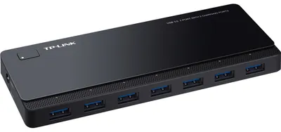 Produktbild von 7-Port-USB-3.0-Hub mit 2 Ladeports (UH720) (schwarz, inkl. Netzadapter)