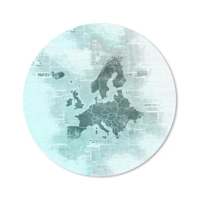 Produktbild von MuchoWow® Mauspad Mousepad Europa - Karten - Papier - Zeitung 40x40 cm - Mousepads - Maus Mat - Pad - Mausunterlage - Schreibtisch Accessoires