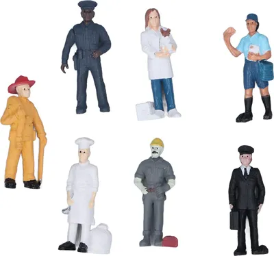 Produktbild von 7-teilige Simulationsfigur aus weichem Kunststoff, Rollenspielfigur, Miniaturspielzeug für Kinder ab 3 Jahren