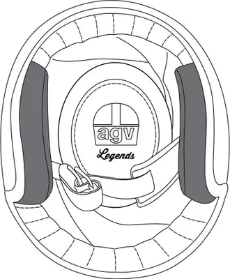 Produktbild von Agv X70 Wangenpolster Schwarz S Schwarz S