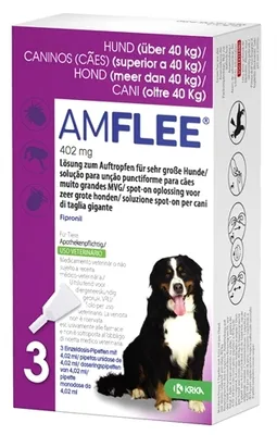 Productafbeelding van Krka Amflee Spot On Hond >40 Kg 402 Mg 3 Pip