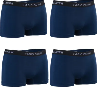 Produktbild von Fabio Farini - 4 Stück Herren Unterhosen - Männer Retroshorts aus weicher Microfaser im sportlichen Look mit Logoschriftzug